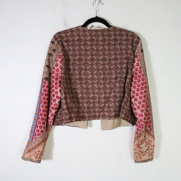 Soft Surroundings Livia Bolero Beaded Embroidered Cropped Jacket L Boho Gypsy - Picture 6 of 6